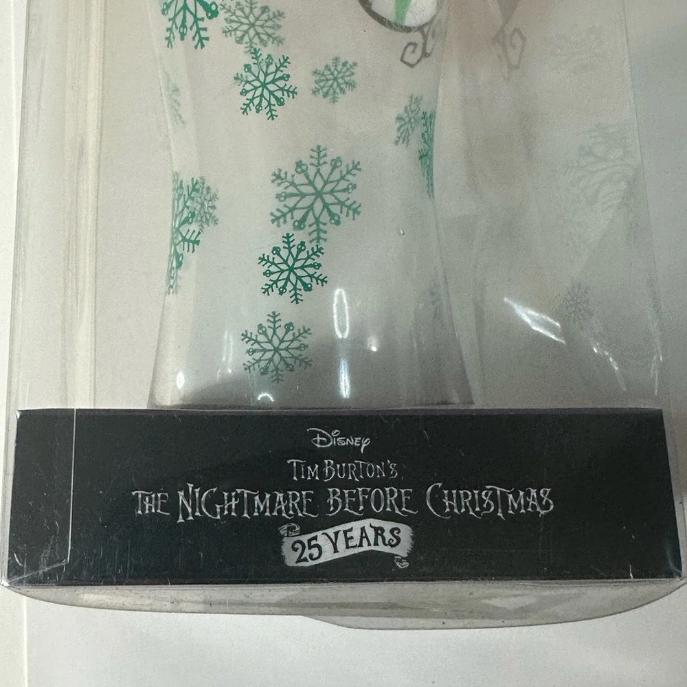 Disney Nightmare Before Christmas Snowman Jack Glass Goblet 26oz 25 Years 2018‎